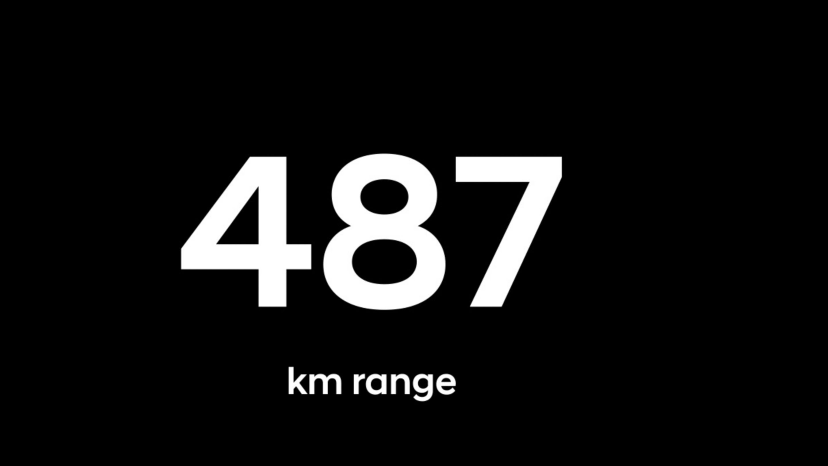 487 km hatótávolságot szemléltető animáció